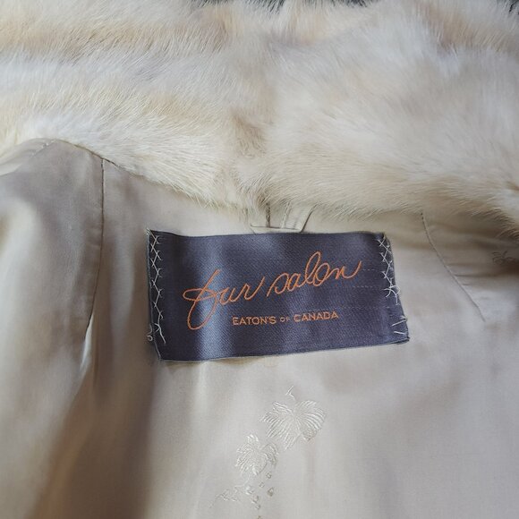 Vintage Eaton Salon White Fur Long Coat (XL - 42) - Picture 3 of 15